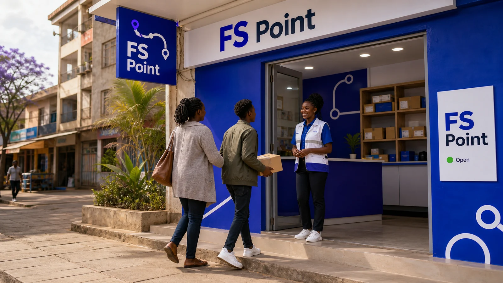 Customers arriving at an FS Point in their neighbourhood